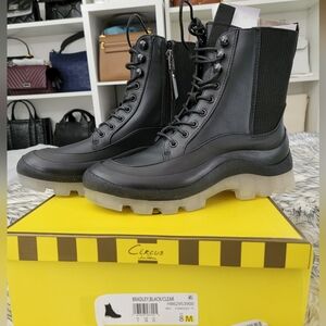 NIB Circus Sam Edelman Waterproof Combat Moto Bradley Boots 8